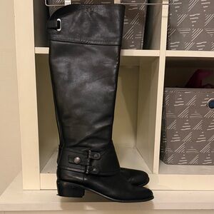 Arturo Chiang Sleek Black Over the Knee Boots